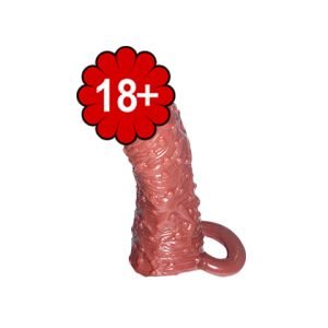 SOLID HEAD REUSABLE PENIS EXTENSION SLEEVE CHOCOLATE PES-026
